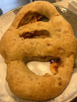 Fougasse au jambon non bio et comté